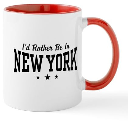 CafePress I'd Rather Be in New York Mug 11 oz (325 ml) Ceramic Coffee Mug