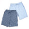 LAPASA Lot de 2 Shorts de Pyjama Homme 100% Coton Court Short de Détente & d'Intérieur Maison Pyjacourt avec Poches M92 Rayures Bleu Clair & Blanc, Carreaux Bleu & Blanc XXL