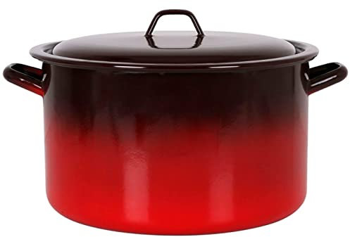 AC – Olla Recta con Tapa – Fabricado en Acero esmaltado – Apto para lavavajillas – Capacidad de 12 L – Ø 30 cm