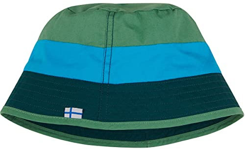 Finkid Lasse Colorblock-Gestreift-Blau - Wasserabweisender schnelltrocknender Kinder Fischerhut, Größe M - Farbe Deep Gr