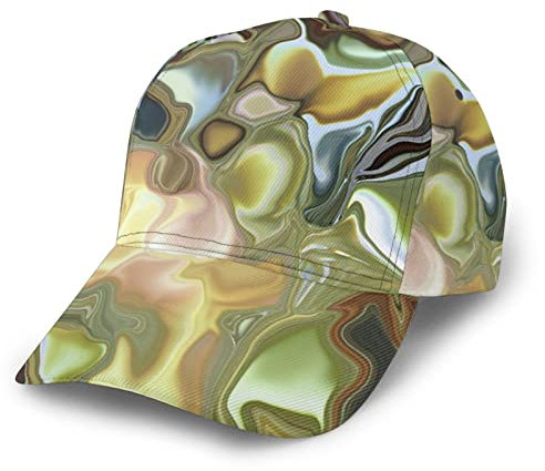 SJOAOAA Herren Damen Camp Baseball Hut Trippy Psychedelic Art Wave Verstellbar Waschbar Hut Unisex Trucker Cap Dad Hat für Outdoor Sport, Trippy Psychedelic Art Wave, One size