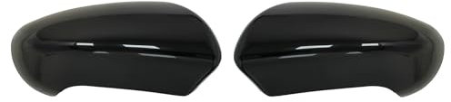 KYYET Passend für Nissan Qashqai J10 2007–2014 Außenspiegel-Abdeckung, links und rechts, glänzend, Schwarz