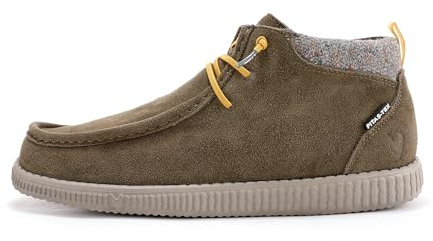 WALK IN PITAS | WP150 BOB | Stivali casual uomo | Stivaletti in pelle| Scarpa urbani | Mocassini | Nautiche invernali | Sneakers Casual | Calzatura Senza lacci | Calzature Walkinpitas | Kaki | 43