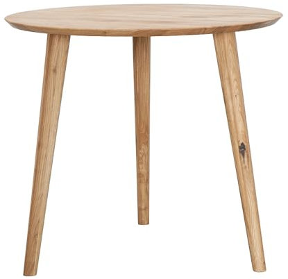 Lomadox Tisch Esstisch rund, 75cm Durchmesser, Wildeiche massiv geölt, Massivholz