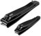 Nagelknipser Set, Premium Edelstahl Fingernagel und Zehennagel Clipper Cutter, Fingernagel Clipper Cutter Sets mit Nagelfeile Sharp, Mühelose Edelstahl Nagel Clipper für Männer und Frauen(schwarz)