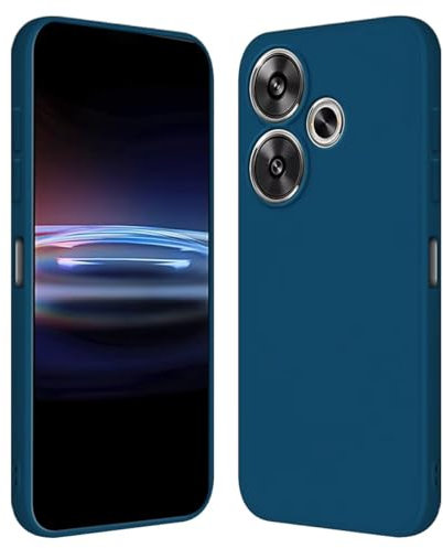 RankOne Coque pour POCO F6 (6.67 inches) Étui en Silicone TPU Souple - Bleu Saphir