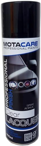 Motacare Clear Lacquer Spray Paint Fan Nozzle Fast Drying 500ml