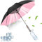 Umbrella with Fan and Mist Spray - Summer Cooling Sunshade Umbrella - Sun Umbrella Uv Protection Portable Rechargeable Sun Umbrella With Fan and Mister for Summer Travel, Beach, Golf, Sports