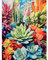 Wenfdrtr Malen Nach Zahlen Erwachsene Sukkulente- Succulent Paint by Numbers Adult, Succulent Painting by Numbers, SukkulenteÖlgemälde Bastelset Erwachsene für Kunsthandwerk Geschenk 30x40 cm