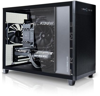SYSTEMTREFF Mini Gaming PC AMD Ryzen 7 5800X 8x4.7GHz | Nvidia RTX 4070 Super 12GB DX12 | 1TB M.2 NVMe | 32GB DDR4 RAM | WLAN Desktop Computer Rechner für Gamer, Zocker & Streamer
