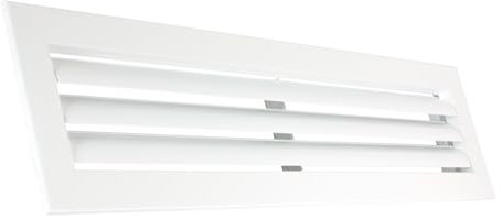 Rejilla Ventilacion Rectangular Blanca Lama Curva Horizontal para Aire Acondicionado (500x100) Conductos Aire Central de Aluminio Resistente Rejillas de Ventilación para Salida de Aire Acondicionado
