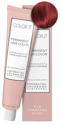 COLOR.IT by BM - Permanente Haarfarbe in Salonqualität, 100ml (6.66 Dunkelblond Rot Intensiv, 1er Pack)