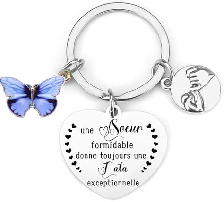JRZDFXS Porte-clés tata exceptionnelle cadeau fête pour tata baptême annonce grossesse et naissance porte clefs personnalisé tante cadeau tata anniversaire Noël naissance tata porte clef