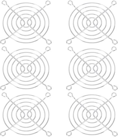 PATIKIL 80mm Fan Finger Grill, 6 Pack Metal Grill Protector Guard Fan Protective Cover for 80mm Exhaust Fans Equipment Computer DIY