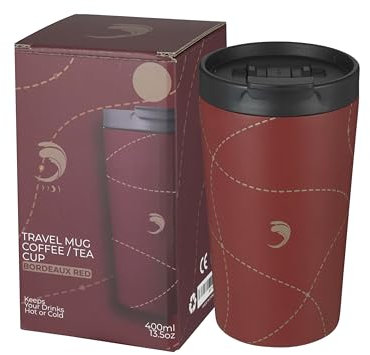 AQUAFIOLE Taza de Viaje Térmica 400 ml Acero Inoxidable - Doble Pared Aislante - Taza para Café y Té - Hermética, Sin BPA, Reutilizable - Termo Isotérmico Matcha - Fría/Caliente