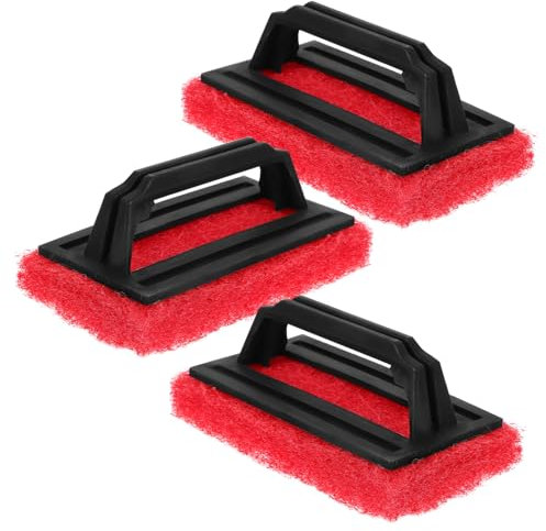 Angoily 3 Stück Reinigungsbürste Entferner UV Tinte Pads Abs Siebdruckrahmen Siebdruck Set Handdruck Siebdruckplatte Druckwerkzeug Zubehör Reiniger Tragen Sie resistent Scheuerschwamm rot