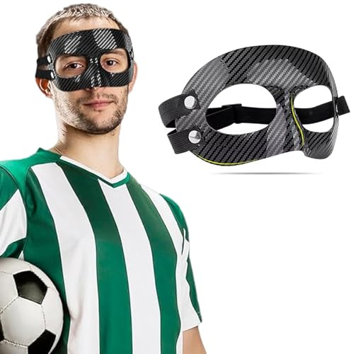 Veesper Nasenschutz für gebrochene Nase, verstellbare PVC -Gesichtsschutzmaske, Sportschild für Fußball, Basketball, Softball, Wrestling, Erwachsene Gesichtsabdeckung