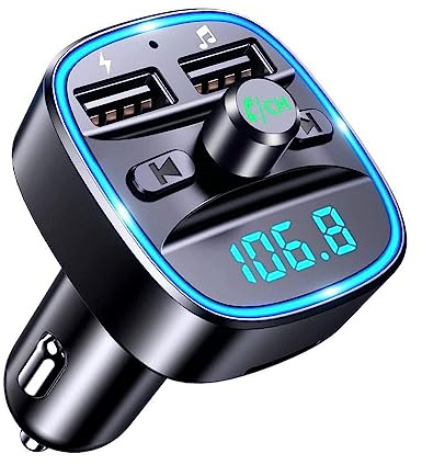 2025 Bluetooth Wireless Dual Usb Ports Fm Transmitter Adaptor for Cars, 2-in-1 Bluetooth Fm Transmitter&mp3 Hands-free Calling Player&wireless Radio Receiver, Supports Tf Card & Usb Flash Drive
