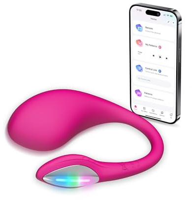 LOVENSE Lush 4.0 Vibrator für Frauen, App, LED, IPX7 Toys Damen für Sex | G punkt Vibration für Frauen mit App-Fernsteuerung, 10.000+ Modi Sex Spielzeug für die Frau LED, Vibrator mit App Sex-Toys
