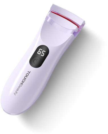 TOUCHBeauty Beheizte Wimpernzange mit LED-Anzeige, Elektrische Wimpernzange mit 3 Temperatureinstellungen, Natürlicher Schwung mit Heizsilikon, 10s schnelles Aufheizen und lange Haltbarkeit AG-2316EU.
