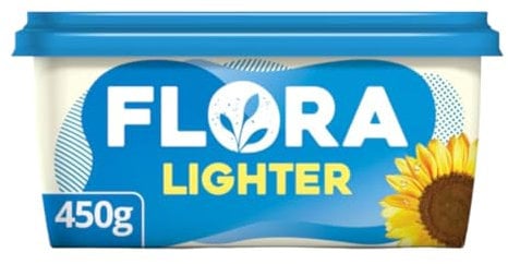 450g Light Vegan Butter Margarine Spread Floras With Natural Ingredients (1x450g)