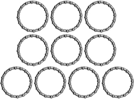 Anhoer 10 Stück Fahrrad Kugellager Kugellagerkäfige Steuersatz Kugelring Tretlager Schwenkkugel 37mm Käfig Kugellager Lenker Lenkkugellager Vorderrad Käfigkugellager Fahrradkurbellager für Steuerlager