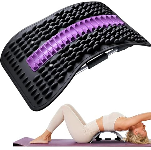 Planche de Soutien Lombaire, HOVCEH Ergonomique Support Lombaire avec Points de Massage, Réglable Planche à Pain pour Relaxation Musculaire, Yoga, Fitness et Soulagement du Stress