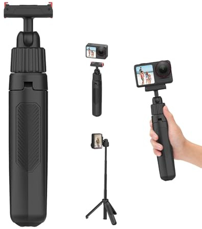 Action Camera Tripod Stand with Magnetic Quick Release Adapter | 15 inch 360 Rotation Mini Selfie Stick Extension Rod Handle Grip Monopod for DJI Osmo 360 Action 5 Pro 4 3
