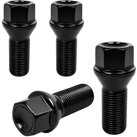 Lot de 4 Boulons de Roue M14x1,25 Goujon Voiture Goujon de Roue Compatibles avec BMW 1 2 3 4 5 6 7 8 Series 220i 225i 320i 20i 28i 36136781151