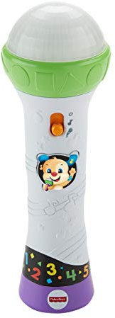 Fisher-Price Micrófono Canta y aprende, portugués, Juguetes Bebes (Mattel FBP36)