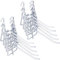 Stainless Steel Grid Wall Bracket Peg Board Display Hook for Panel for Supermarket 4in 30pack (Thickness: 4MM)