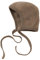 Engel Natur Baby Häubchen, Fleece, 100% Wolle, 4 Farben (62/68, Walnuss Melange)