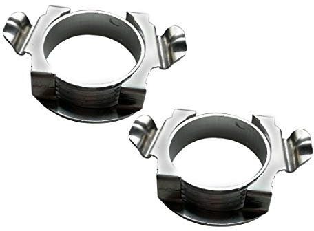 KOOMTOOM H7 LED-Scheinwerfer-Adapter-Halterungen, solide Halterungen, Clip-Fassung, mit abnehmbarem Festring, für Opel Zafira B/Mercedes C-Klasse W205/Tiguan SE Navi