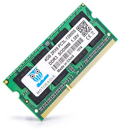 4GB DDR3L 1600MHz SODIMM PC3L-12800S Unbuffered Non-ECC 1.35V CL11 2Rx8 Dual Rank 204 Pin Portatil Memoria Principal Module Upgrade