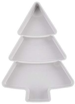 Bandejas De Servicio Forma De Árbol De Navidad Fruit Placa para Fiesta Hogar Plastic Nuts Snacks Platillo Platos De