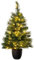 Christmas Tree World | 4ft Artificial Pre-lit Majestic Dew Pine | Natural and Realistic Look with Bushy and Luxury Quality PVC Tips | Easy to Assemble and Take Down | 60cm Diameter | Potted | Outdoor