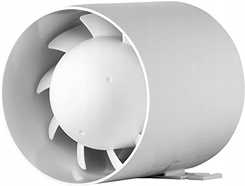 F.H. ANA Kanallüfter Kanal Rohrventilator Rohrlüfter Abluft Zuluft Lüfter Ø 120 mm Leise, Montagefuß (Durchmesser: Ø 120 mm)