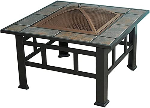 ZAANU Mesa de Barbacoa de carbón para jardín, Parrillas de Barbacoa para el hogar, Horno de calefacción para jardín, Patio, fogatas de Doble Uso