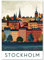 Happymotive Städteposter | Stockholm Retro Poster Vintage | Schlafzimmer Deko Bild im Hochformat | Bilder Wohnzimmer | Kunstdrucke in A2 40x60, A3 30x40, A4 20x30 300g Papier ohne Rahmen