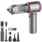 Aspirateur à main 3 en 1 - 18 000 PA - Puissant - 3 vitesses - 200 000 tr/min - Mini aspirateur à main sans fil pour voiture, cuisine, PC, canapé, bureau, maison et poils d'animaux