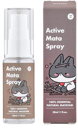 JAYU PET Spray actif MATA Silvervine - 100 % naturel pour chats - Alternative liquide à l'herbe à chat - Fumier apaisant pour chatons d'intérieur - Favorise le jeu et l'activité - Réduit le stress