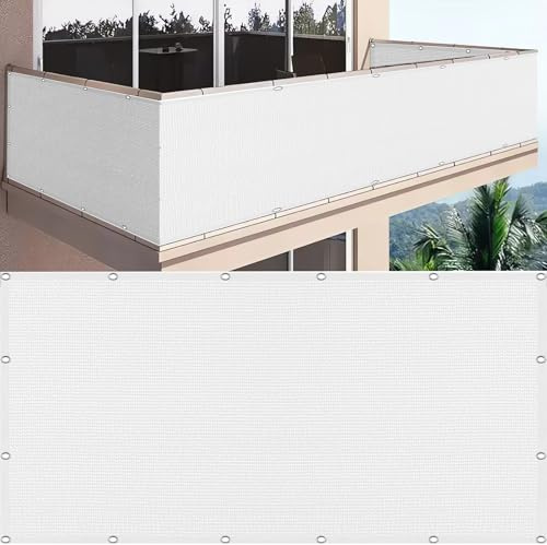 SDLLG Filet Brise-Vue en polyéthylène Haute densité - 1m * 2m - 180 g/m² - Résistant aux intempéries - pour Jardin, Balcon, Terrain de Sport-Blanc