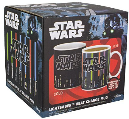 Paladone Farbwechsel-Tasse Star Wars Lichtschwert, Farbänderung bei Temperaturwechsel, Mehrfarbig