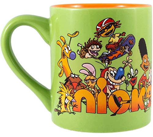 Silver Buffalo Nickelodeon Logo und Charaktere 90s Nostalgia Keramiktasse 400 ml