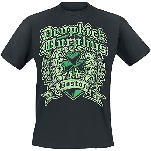Dropkick Murphys Boston Irish Heart Männer T-Shirt schwarz Band-Merch, Bands