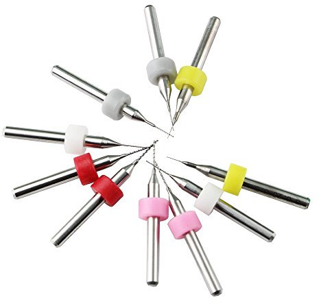 CESFONJER 10 Stücke Düse Reinigungswerkzeug Kit, für 3D Drucker Extruder Düsen Reiniger Kit (0,2mm 0,3mm 0,4mm 0,5mm 0,6 mt jeder größe 2 stücke)