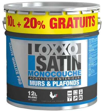 Loxxo Peinture Satin Monocouche 12L Blanc 12 L