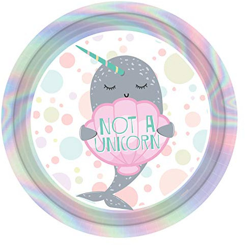 Lot de 8 assiettes en carton Narval 23 cm