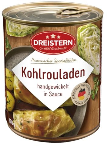 Dreistern 2 Kohlrouladen in pikater Sauße, 800g (Dose)