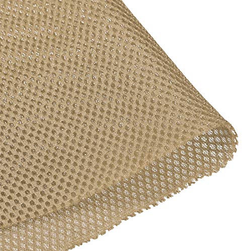 sourcing map Tissu stéréo en maille kaki clair pour haut-parleur 0,5 x 1,45 m